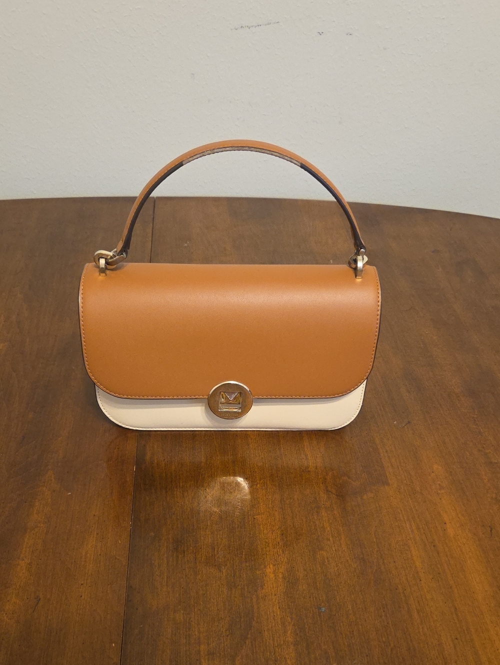 kate spade Tan and Cream Mini Top-Handle Bag